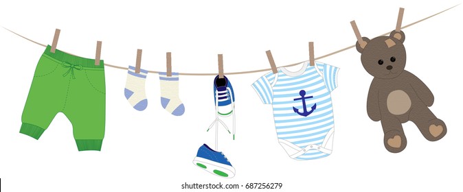 Baby Clothesline Images, Stock Photos & Vectors | Shutterstock