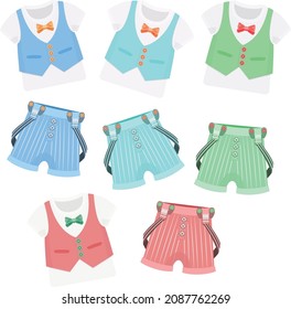 baby boy clothes. T-shirt. Print for children's t-shirts.  Decor for scrapbooking. vector clipart