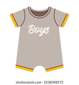 Baby Boy Clothing Illustration Flat Design Style