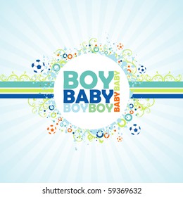 Baby Boy colorful background.