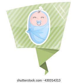 Baby boy colorful icon