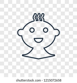 Baby Boy concept vector linear icon isolated on transparent background, Baby Boy concept transparency concept in outline style