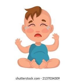 662 Little boy in diaper is sitting and crying Images, Stock Photos ...