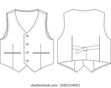 baby boy Double Breasted Vest waistcoat vector illustration design