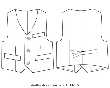 baby boy Double Breasted Vest waistcoat vector illustration design