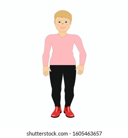 Baby boy drawn vector isolated