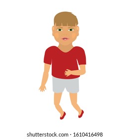 Baby boy drawn vector isolated