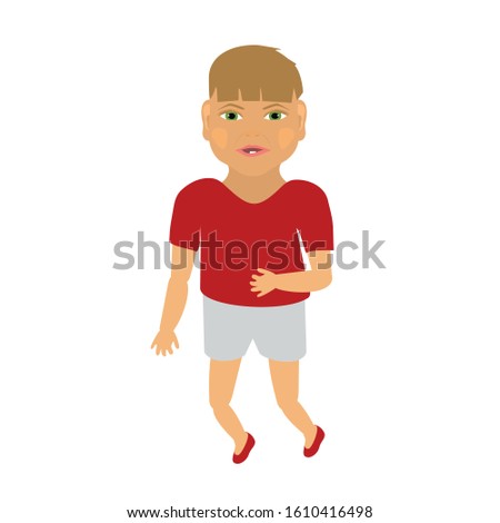 Baby boy drawn vector isolated
