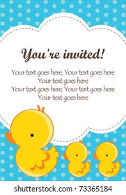 Baby boy duck card