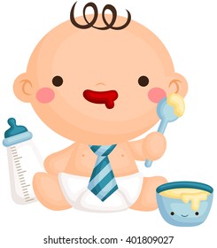 Baby Boy Eating