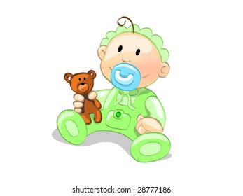 baby boy (editable layers)