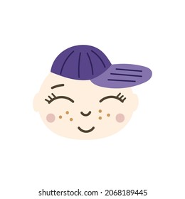 Baby boy face icon design. Vector illustration.