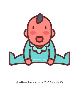 Baby Boy Filled Icons , Vector illustration