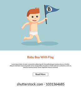 Baby Boy With Flag Information