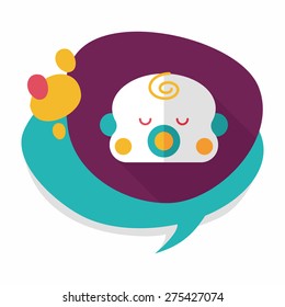 baby boy flat icon with long shadow,eps10