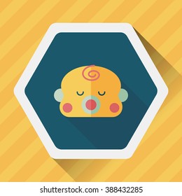 baby boy flat icon with long shadow,eps10