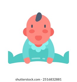 Baby Boy Flat Icons, Vector illustration