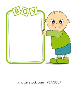 baby boy with a frame