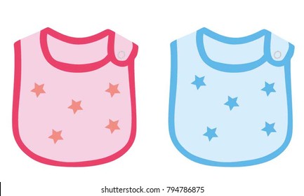 Baby boy and baby girl apron. vector illustration svg