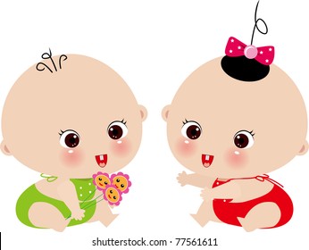 Cartoon Girl Twins Images Stock Photos Vectors Shutterstock