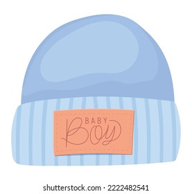 baby boy hat over white