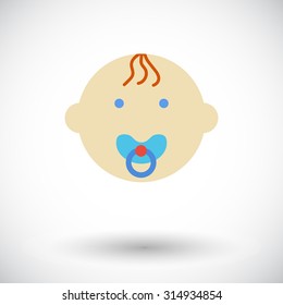 Baby boy icon. Flat vector related icon for web and mobile applications. It can be used as - logo, pictogram, icon, infographic element. Vector Illustration. 