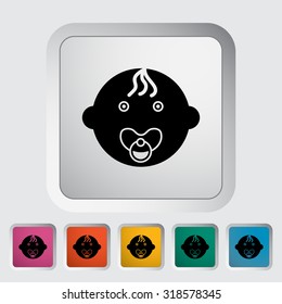 Baby boy icon. Flat vector related icon for web and mobile applications. It can be used as - logo, pictogram, icon, infographic element. Vector Illustration.