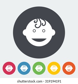 Baby boy icon. Flat vector related icon for web and mobile applications. It can be used as - logo, pictogram, icon, infographic element. Vector Illustration.