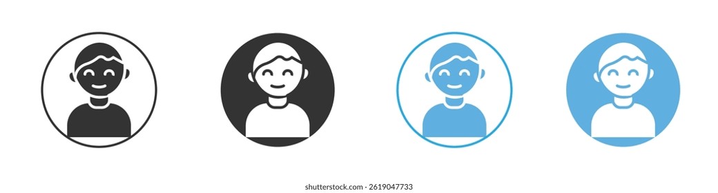 Baby boy icon simple flat vector icon pack