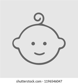 Baby boy icon. Simple isolated illustration.