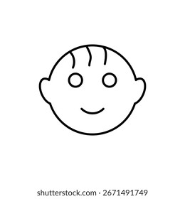Icono de bebé Vector simple ilustración lineal simple para Web y App.. eps