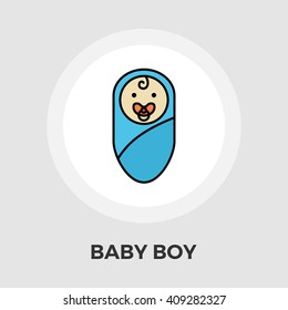 Baby Boy Icon Vector. 