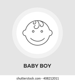 Baby Boy Icon Vector. Flat icon isolated on the white background. Editable EPS file. Vector illustration.