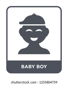 baby boy icon vector on white background, baby boy trendy filled icons from Kids and baby collection, baby boy simple element illustration