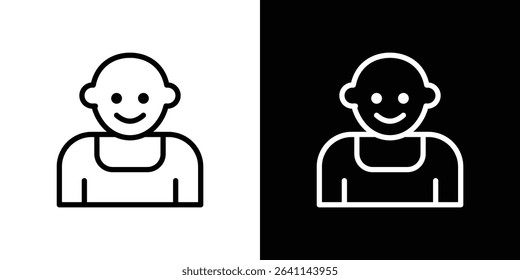 Baby boy icon vector simple element illustration editable