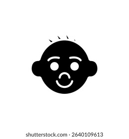 baby boy icons isolated on White Background. Flat style design