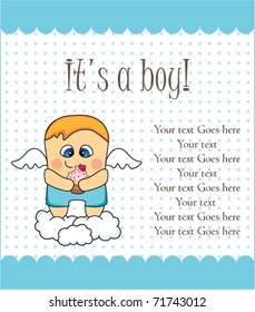 Baby boy invitation