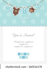 Baby Boy Invitation announcement card