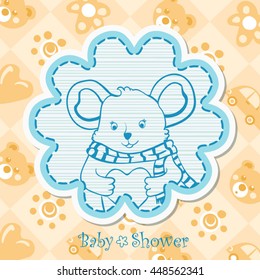 Baby boy invitation for baby shower