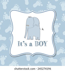 Baby boy  invitation for baby shower, vector format