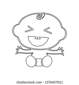 Baby boy Laughing icon. Element of Baby for mobile concept and web apps icon. Outline, thin line icon for website design and development, app development