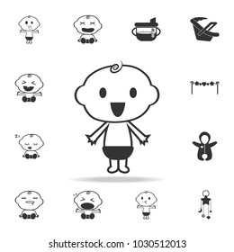 Baby boy Laughing Icon. Set of child and baby toys icons. Web Icons Premium quality graphic design. Signs and symbols collection, simple icons for websites, web design on white background