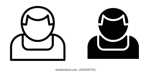 Baby boy liner icon vector set.