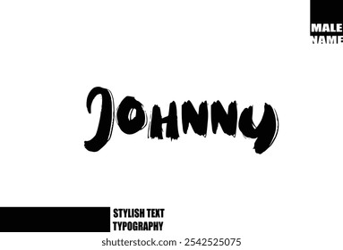 Nombre Del Bebé Johnny En El Grunge Audaz Y La Tipografía Áspera Del Texto Del Pincel 