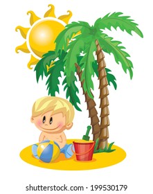 Baby boy on holiday