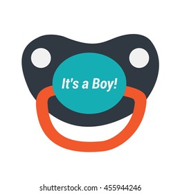 baby boy pacifier icon. baby boy pacifier vector.