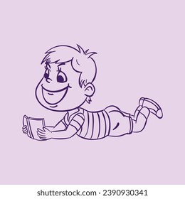 Baby boy playing vector file