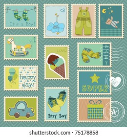 Baby Boy Postage Stamps