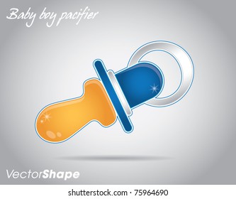 Baby boy rubber pacifier