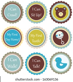 Baby Boy Scalloped Embellishment Set